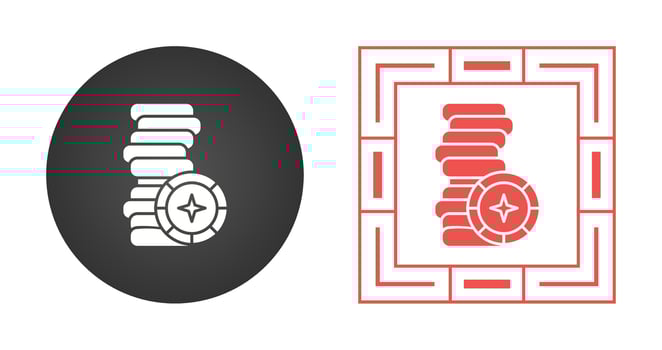 Poker Chips Vector Icon