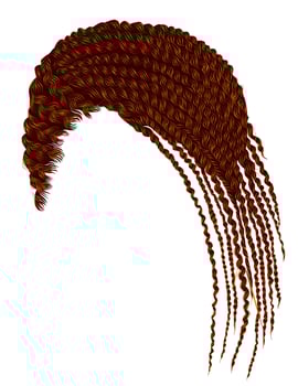 trendy african hair cornrows. vector