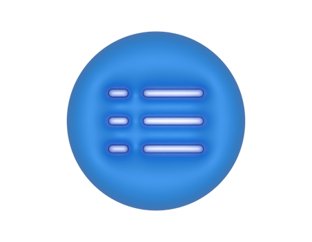 Web Page Menu Button Blue Circle transparent background png