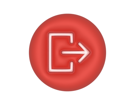 Red Circle Logout Arrow transparent background png