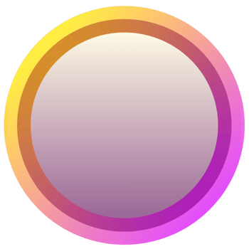 Abstract circles form isolated on transparent background. Vibrant color blending design template png
