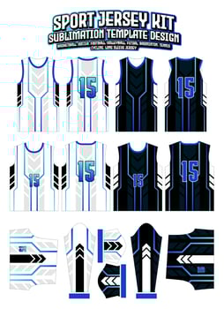 Sporty Gradient Jersey Design Sportswear Pattern Template vector