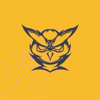owl head illustration, vector, logo line art vector