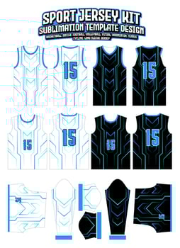 Sporty Lines Gradient Jersey Design Sportswear Pattern Template vector
