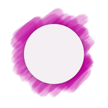 watercolor brush style circle frame png