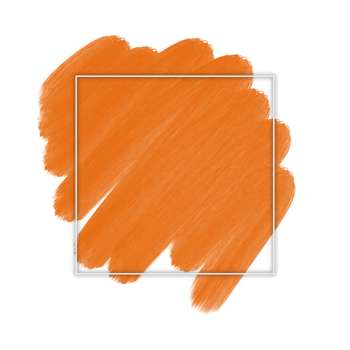 Line Frame With Orange Brush Background png