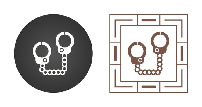 Police Handcuffs Vector Icon