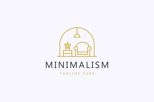 Logo Minimalism Design Interior Business vector