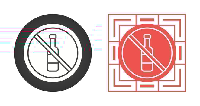 No Alcohol Vector Icon