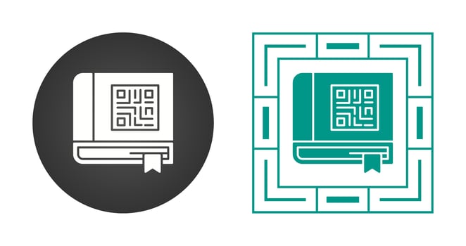 QR Book Vector Icon