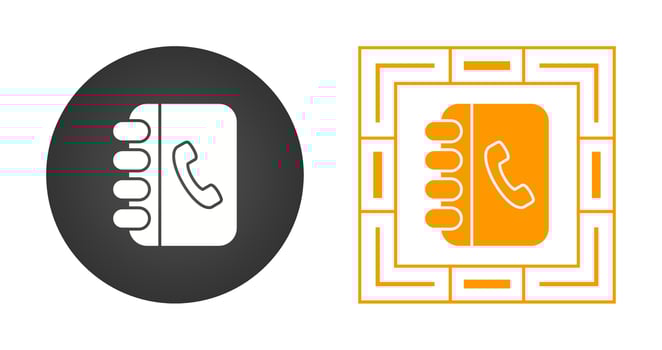 Contact Book Vector Icon
