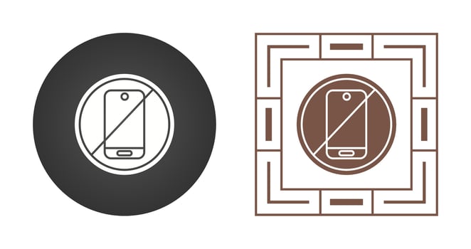 No Phone Vector Icon