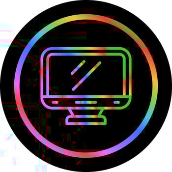 Desktop Computer Vector Icon