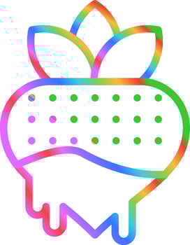 Chocolate strawberry Vector Icon