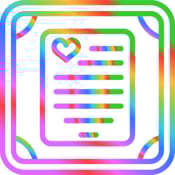Love poem in a frame Vector Icon
