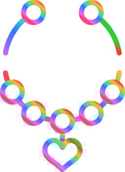 Heart Shaped Necklace Vector Icon