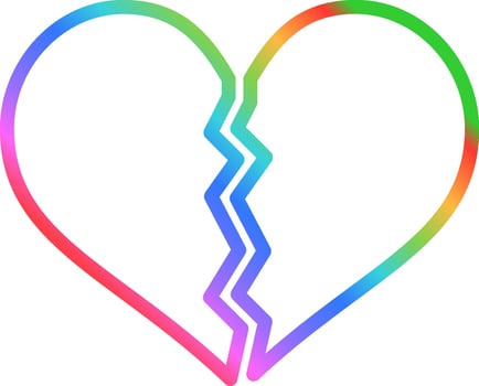 Broken Heart Vector Icon
