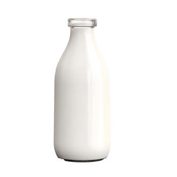 a bottle of milk on a transparent background,AI Generative png