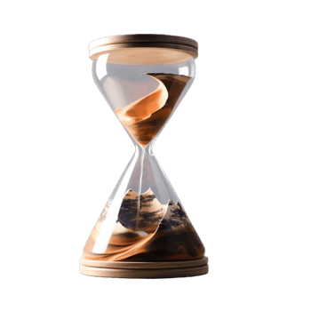 an hourglass with sand on it,AI Generative png