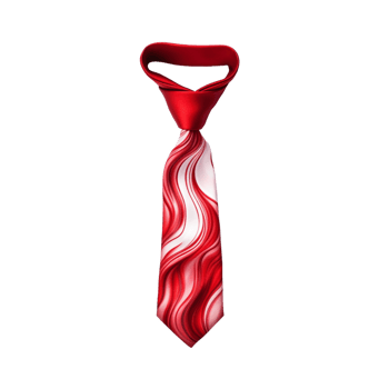 a red tie with white swirls on it,AI Generative png
