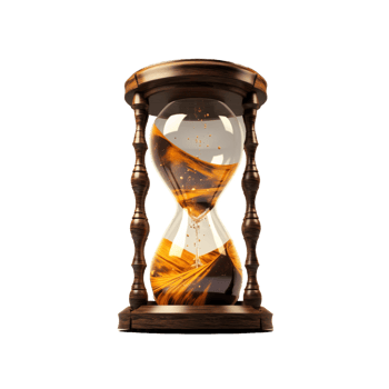 an hourglass with sand on it,AI Generative png