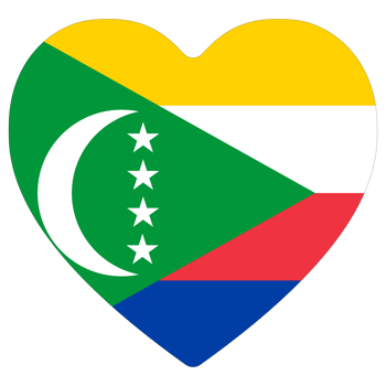 Comoros flag circle shape. Flag of Comoros in round shape png