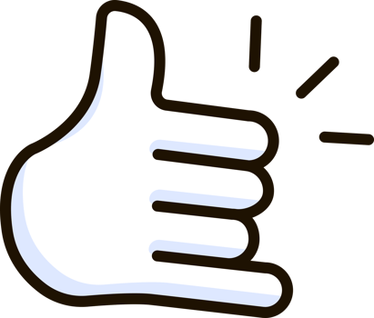 call me hand emoji sticker png