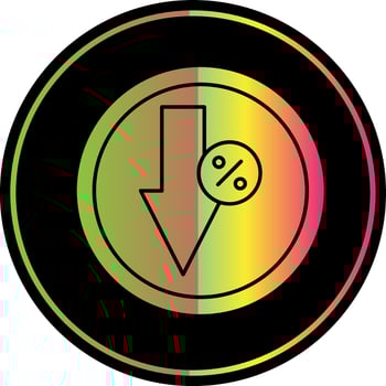 Down Vector Icon Design