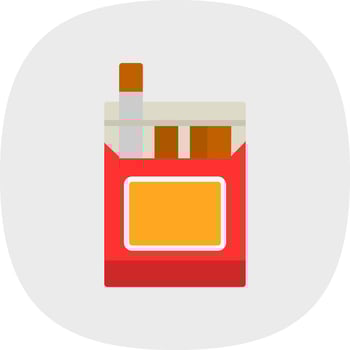 Cigarette Pack Vector Icon Design