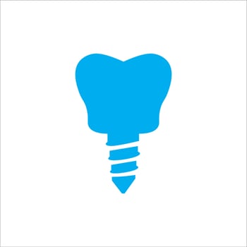 tooth implantation icon vector illustration symbol