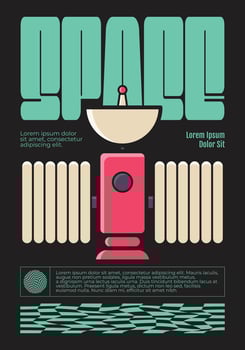 Creative Poster With Simple Ilustration Vector
