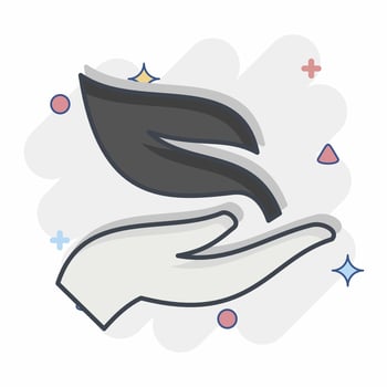 Icon Ecology. related to Climate Change symbol. comic style. simple design editable. simple illustration vector