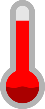 Fire burning high temperature thermometer warning sign icon png