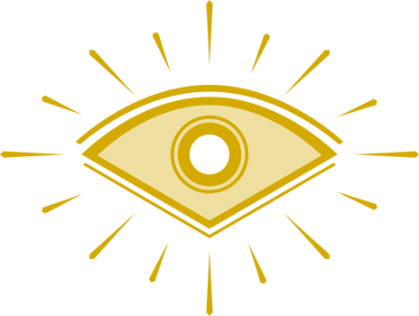 eye of providence All seeing eye with light ray magic boho icon png