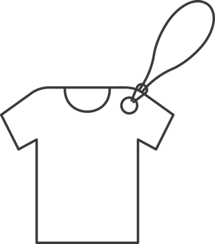 Price tag t-shirt label line icon png