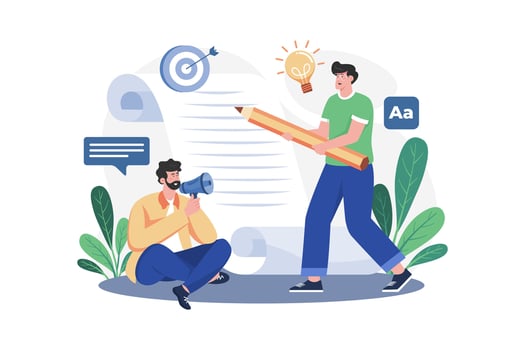 Speechwriter Illustration concept. A flat illustration isolated on white background vector
