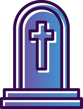Tomb Vector Icon Design