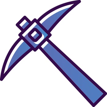 Pickaxe Vector Icon Design