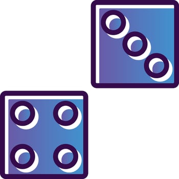 Dice Vector Icon Design