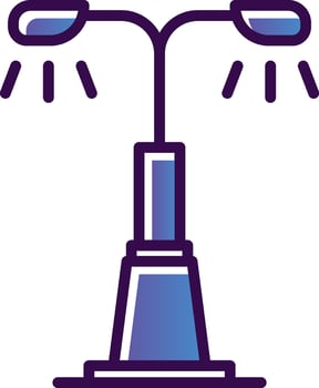 Street Light Vector Icon Design