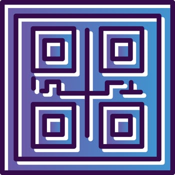 Qr COde Vector Icon Design