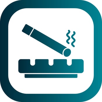 Ashtray Vector Icon Design