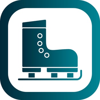 Ice Skate Vector Icon Design