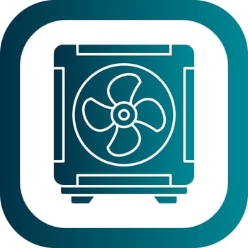Cooling Fan Vector Icon Design