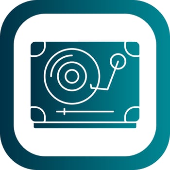Turntable Vector Icon Design