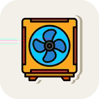 Cooling Fan Vector Icon Design