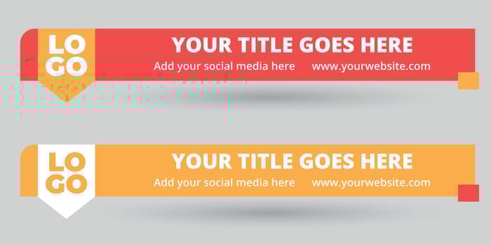Abstract geometric lower third banner template design vector illustration