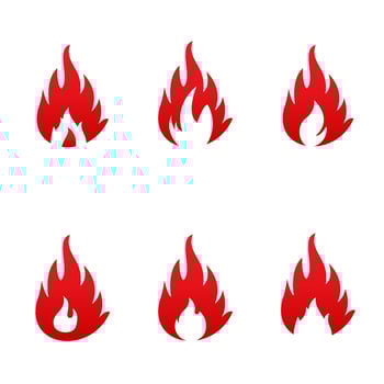 Set of Fire Vector template, firewood logo vector illustration