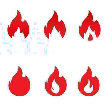 Set of Fire Vector template, firewood logo vector illustration