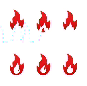 Set of Fire Vector template, firewood logo vector illustration